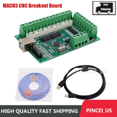 MACH3 CNC Breakout Board USB 100KHz 4-Axis Interface Driver Motion Controller