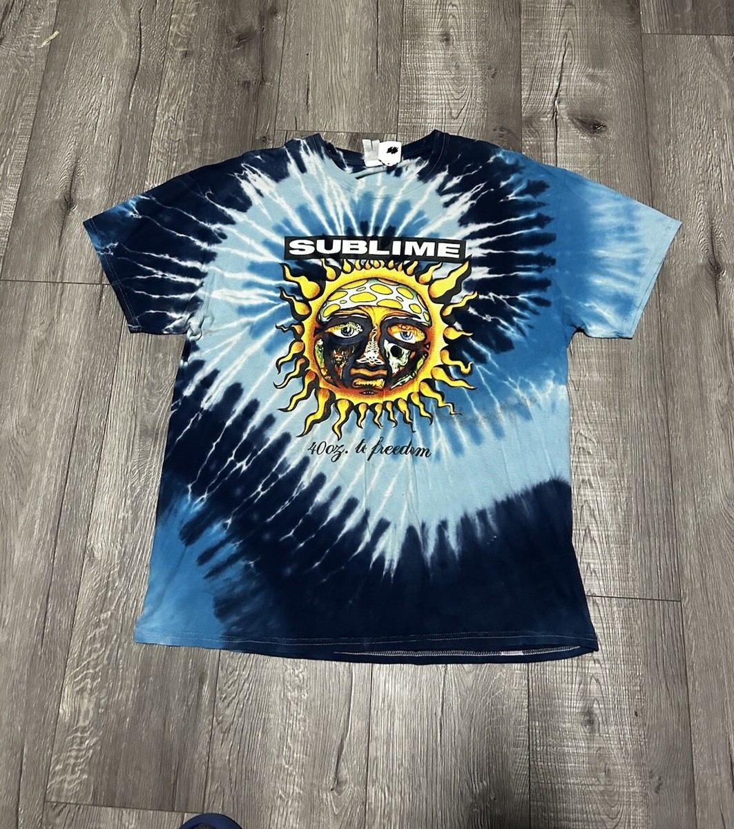 VTG 00s Sublime 40 Oz To Freedom Skunk Records Y2K Tie Dye T Shirt
