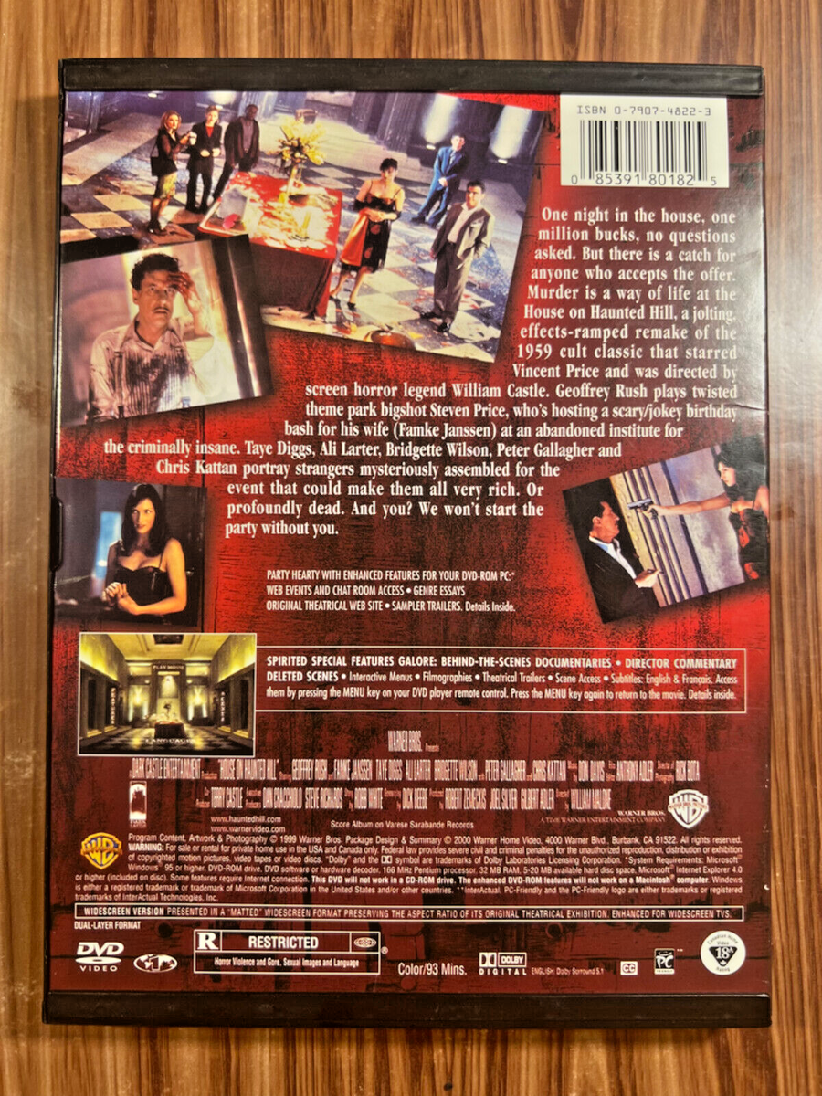 House on Haunted Hill DVD 1999 Horror Movie Taye Diggs Slasher