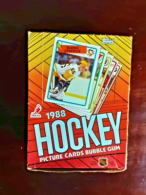 1988 Topps Empty HOCKEY Box  ( No X-out markings) Steve Yzerman Card on bottom