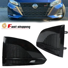 Pair For 2023 2024 Nissan Altima Front Bumper Fog Light Covers Black Bezel LH+RH