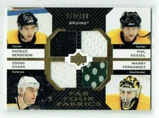 07-08 UD Fab Four  Bergeron--Kessel--Chara--Fernandez  /100  Quad Jerseys