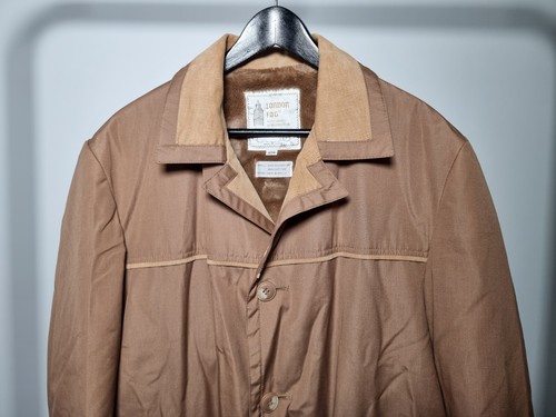 Vintage London Fog Coat Jacket Brown Cream Beige - Picture 4 of 11