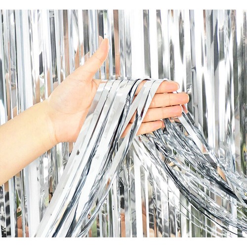 2M-3M FOIL FRINGE TINSEL SHIMMER CURTAIN DOOR WEDDING BIRTHDAY PARTY DECORATIONS - Picture 5 of 15