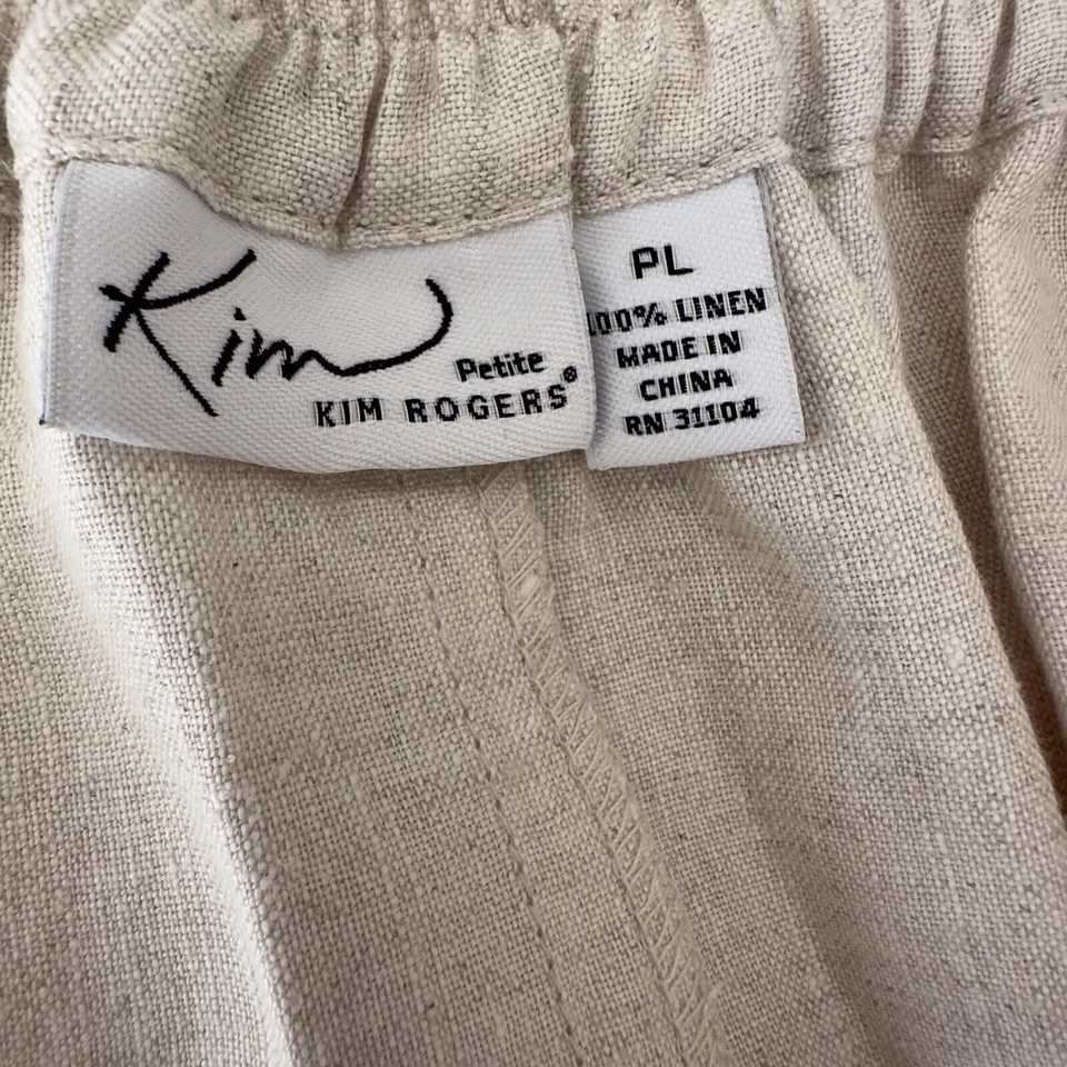 100% Linen Grandma Core Midi Skirt Size PL Lagenlook Kim Rogers - Image 3 of 4