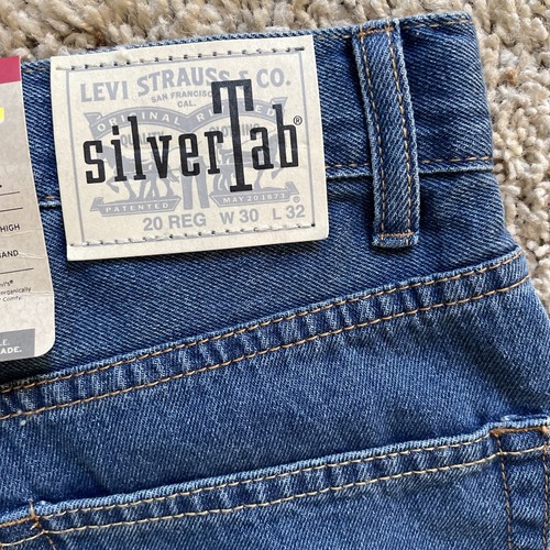 Levi's SilverTab Stay Loose Straight Leg Boy's Jeans 20 Regular 30x32 Blue NEW! - Picture 5 of 5