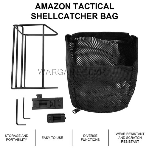 Universal Brass Shell Catcher Net with Picatinny Rail Mount Heat Resistant Mesh - Picture 2 of 9