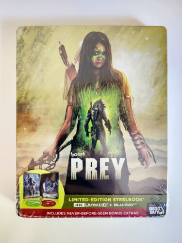 Prey (2022) Steelbook: 4K, Blu Ray Sealed New Mint US Ships in Box
