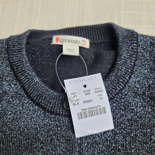 New! J CREW sz 10 Crewcuts Girls' Casey cardigan Sweater metallic Sparkle AQ893 - Picture 3 of 12