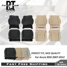 Seat Cover For 2007-2012 Acura RDX Driver&Passenger Bottom Top Leather Black/Tan