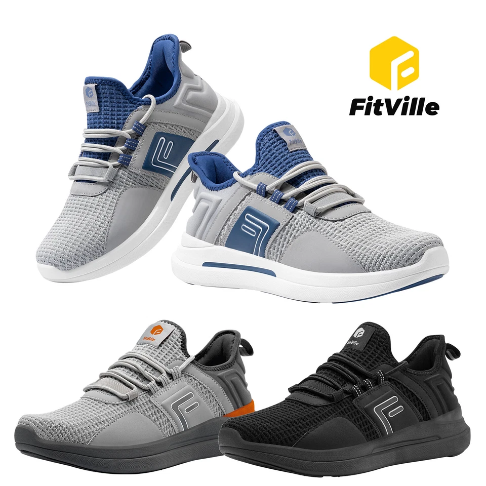 FitVille Herren Extra Weit Laufschuhe Turnschuhe Bequeme Outdoor Joggingschuhe