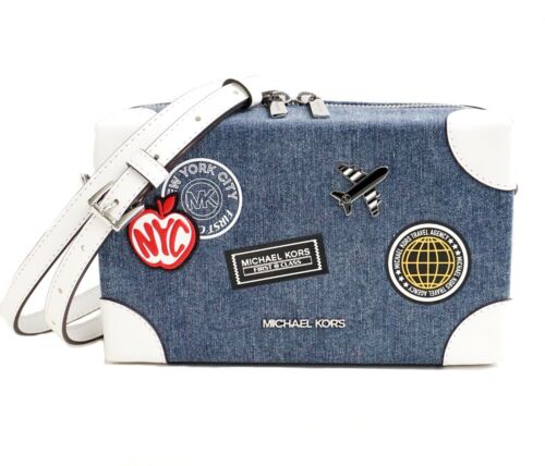 Sac bandoulière Michael Kors jeanie petit coffre croisé denim neuf - Photo 5 sur 12