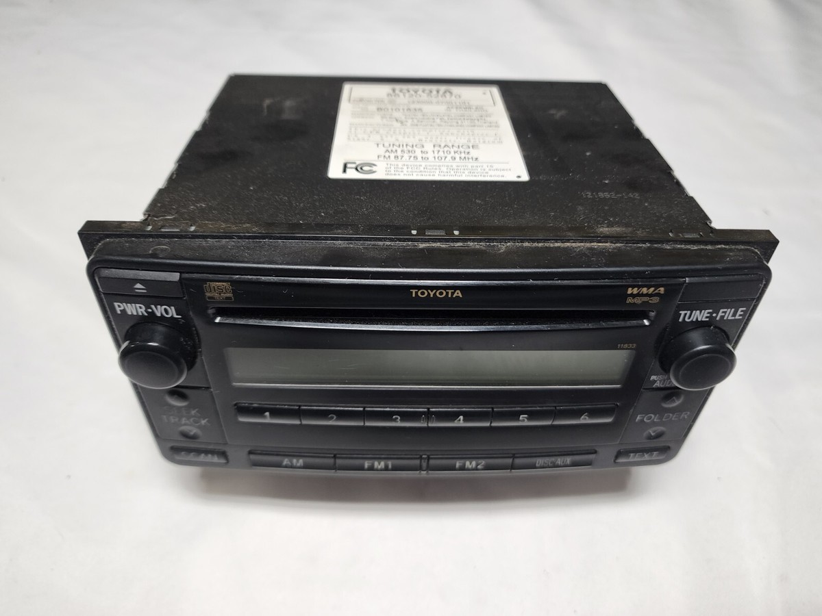 2008 Toyota Yaris OEM Radio 86120-52870 | Black | 2 DIN | CD