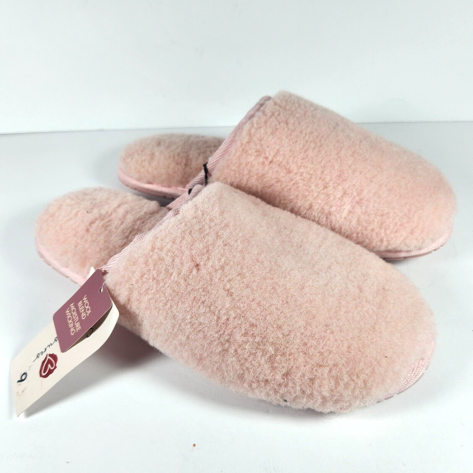 SAOLA Scarpe da casa Secret Treasures donna 9 misto lana rosa pantofole suola dura slide on