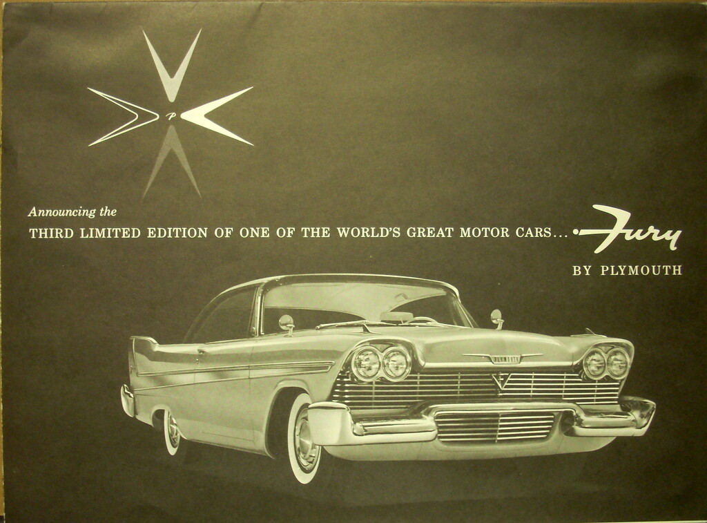 1958 Plymouth Fury Dealer Sales Brochure ORIGINAL Golden