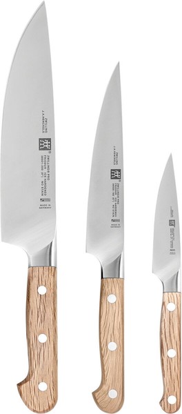 Zwilling Pro Wood Messerset, 3-Tlg Stein Eiche Fleischmesser Kochmesser-image