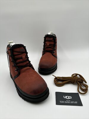 UGG HARKLEY WATERPROOF RED OXIDE LEATHER MEN'S HIKING BOOTS SIZE US 5/ UK 4