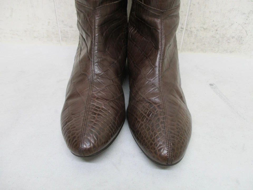 BCBG девочек Petler коричневый кожаный на танкетке каблуке колена ботинки женский размер 8 B - Изображение 3 из 4