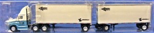 Tonkin-3168-Pedersen-Freightliner-Cascadia-Day-Cab-w-Double-Vans-1-87-Die-cast