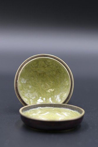 Emaille Fee Schmuck Box lila & grün mit passendem verspiegelten Waschtisch Tablett - Bild 6 von 12