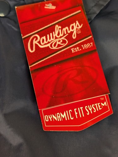 Rawlings 4XL Men's Navy Blue Softshell Sports Nylon Button Up Jacket Lined NWT - Picture 10 of 14