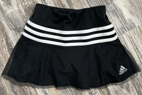 Girls Adidas Logo Black Golf Tennis Skort Size 6
