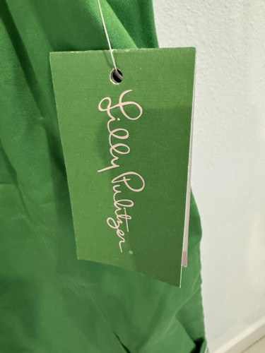 NWT Lilly Pulitzer Jacqueline Kelly Green White Paisley Embroidered Dress Sz 14 - Picture 3 of 9