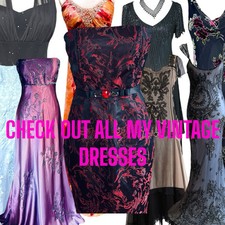 Vintage Gothic Prom Dress Black Y2K Fairy 90s /2000s Embroidered Rhinestone