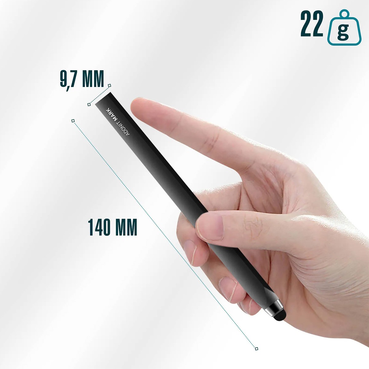 Pointe anti-glisse pour ce stylet Adonit Mark noir compatible écrans Android et iPad