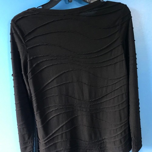 Simply Vera Vera Wang Women's Black Long Sleeve Pullover Career Top Blouse XS - Picture 8 of 14