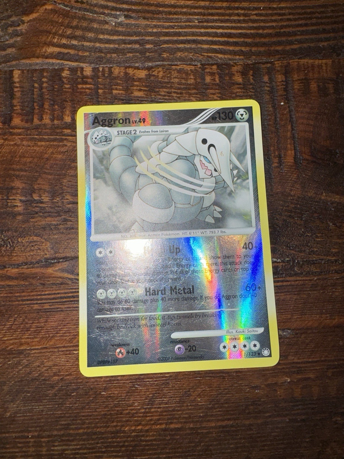 Aggron 1/123 Mysterious Treasures Reverse Holo LP-