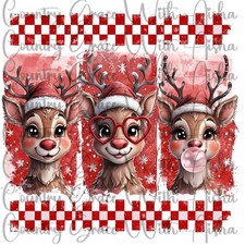 Sublimation Print Reindeer Christmas Ready To Press Paper Ink Heat Transfer