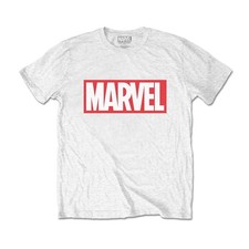 Image of Marvel Comics 'Box Logo' (White) T-Shirt
