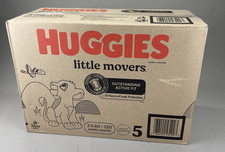 Huggies Little Movers Baby  Diapers Size 5  - 2 x 60 - 120 Count