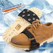 Ice Cleats for Shoes 7 Point and Boots Traction Ice Shoes Grippers Anti-Skid