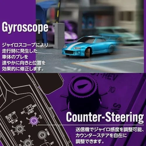 [Official Japanese Product] Hi-Tec Turbo Racing C64-BL Drift Car Blue - Image 4 of 4