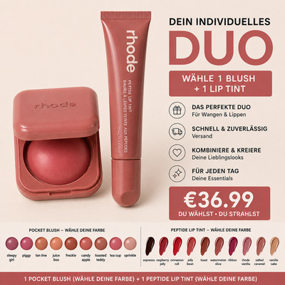 Rhode Pocket Blush + Peptide Lip Tint Duo Set | Farben wählbar | Neu