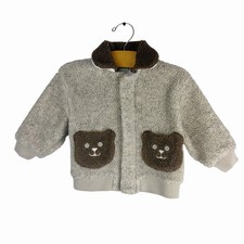 Vintage Sesame Street Sherpa Jacket Teddy Bear Pockets Fleece Toddler 18 Months