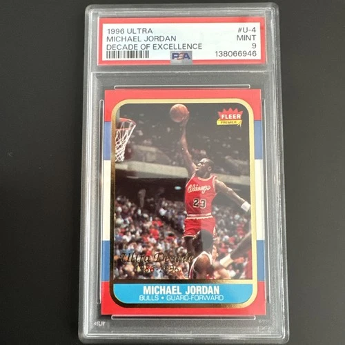 1996-97 Fleer Premiere Ultra Decade 1986 Reprints Michael Jordan #U-4 PSA 9