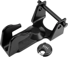 Black Gooseneck Trailer Lock w/ key lock for RVs, Livestock Haulers, Trailers