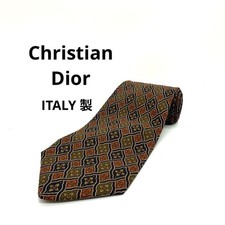 Christian Dior Silk Necktie Made in Italy Classic Style Used