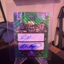 Ray Lewis Thad Castle Dual Autograph 1/1 Leaf Metal 2 Headed Goat Green BMS