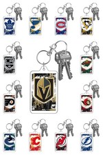 NHL Hockey Maximalist Street Art Graffiti Style Team Logo Photo Keychain Badge