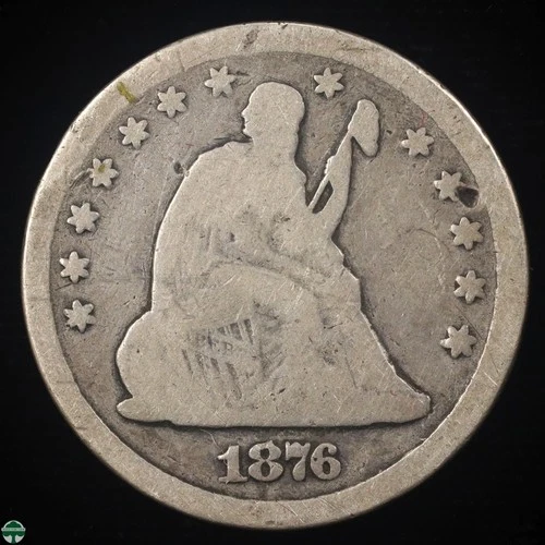 1876-P Seated Liberty Quarter — photo from the most recent tracked eBay sale