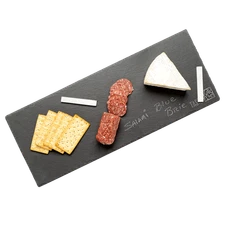 Natural Slate Cheese & Charcuterie Tray with Chalk, 18"x7"