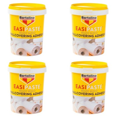 4x Bartoline Easipaste Fertigmischung alle Tapetenkleber zum Aufhängen Vinyl 1kg