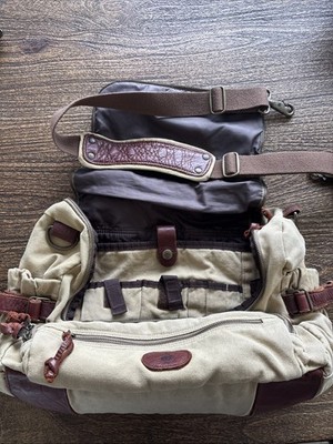 Buffalo Jackson Canvas brown Leather Bag
