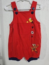 Vintage Winnie The Pooh  Tigger AHOY Size 12M Red Cotton Jumper Outfit