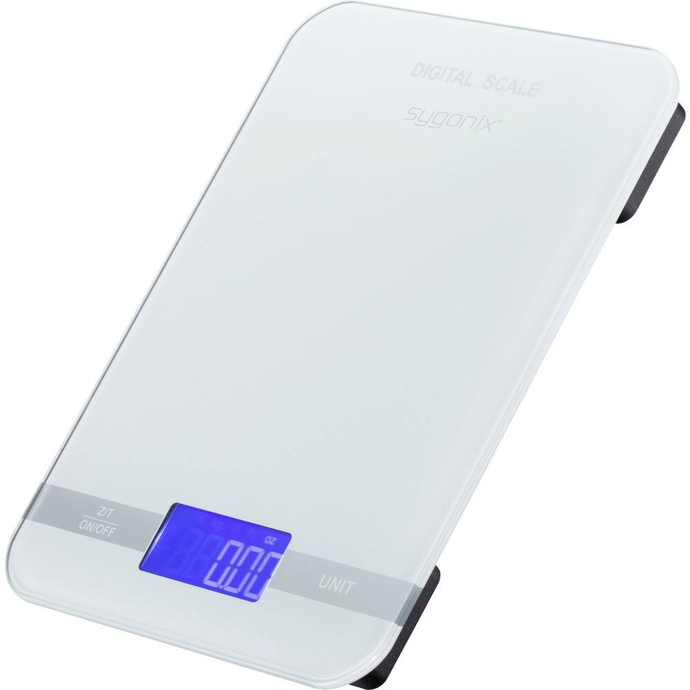 Sygonix balance de cuisine numérique 5 kg plateau verre compacte