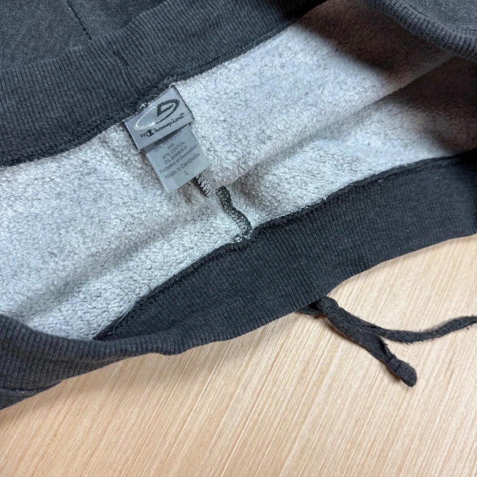 y2k Vintage Champion Wide Leg Sweatpants Flare women's Large dark gray - Image 3 of 4